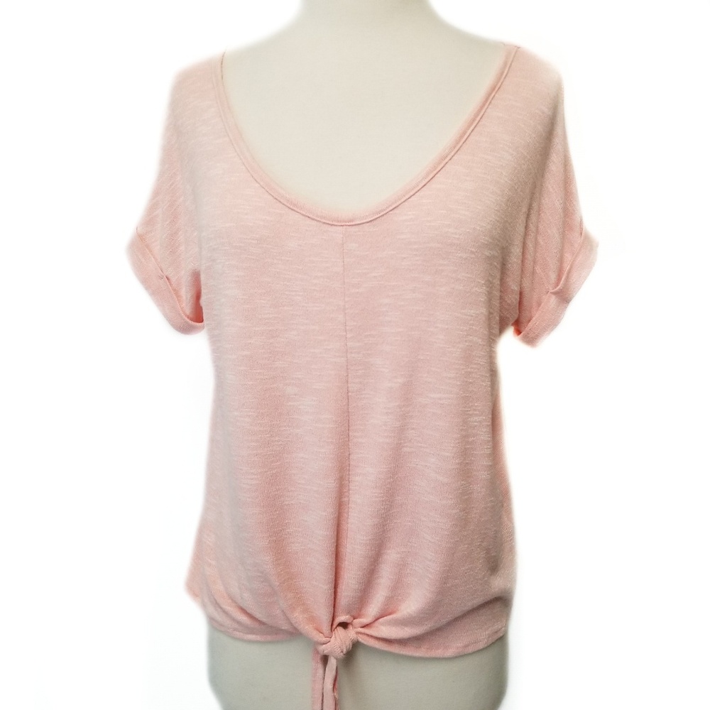 JUICY COUTURE Womens Pink T Shirt Knotted Size XS